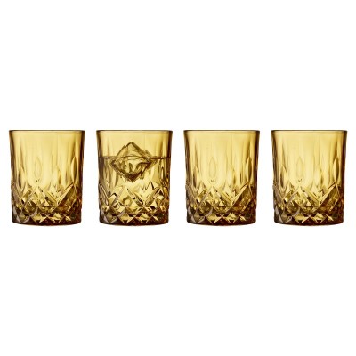 Szklanki do whisky Sorrento 4 szt. bursztynowe Lyngby Glas