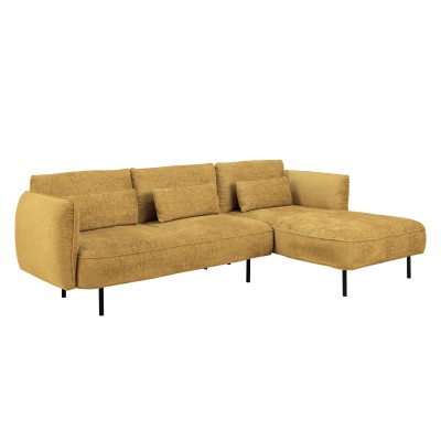 Sofa Cortona z Szezlongiem 276x160 Cm Ochre Flexlux