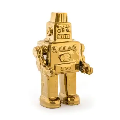 DEKORACJA MEMORABILIA MY ROBOT ZŁOTA SELETTI