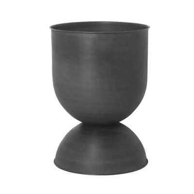 Hourglass garden pot medium black Ferm Living