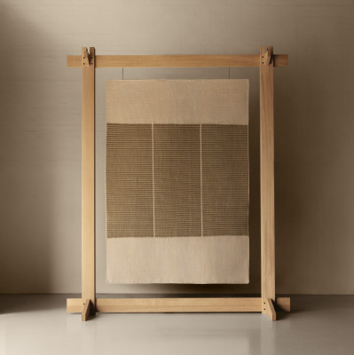 Poetic Grid Moss Linie Design-Teppich