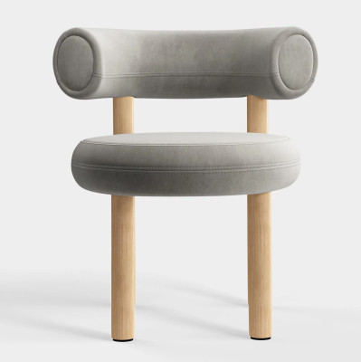 Krzesło Fat Natural Wood - Clay Velvet Tom Dixon