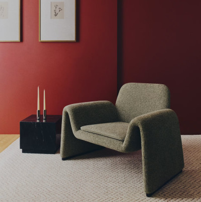Fotel Melvia jasnozielony kave home
