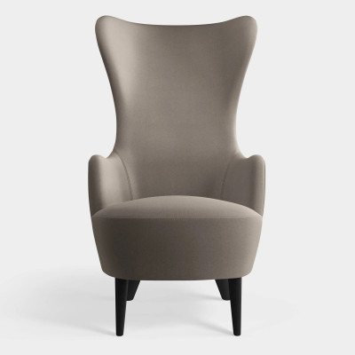 Fotel Wingback kvadrat hero 2 Grey Tom Dixon