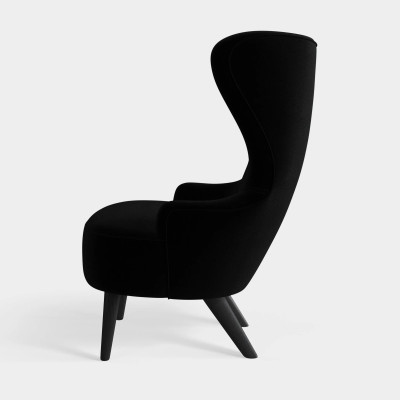 Fotel Wingback Micro kvadrat hero 2 black Tom Dixon