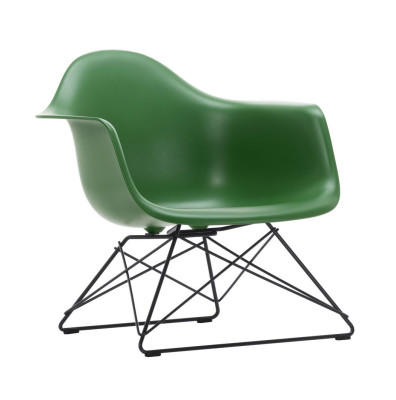 Fotel Eames Plastic Armchair LAR zielony - czarna podstawa Vitra