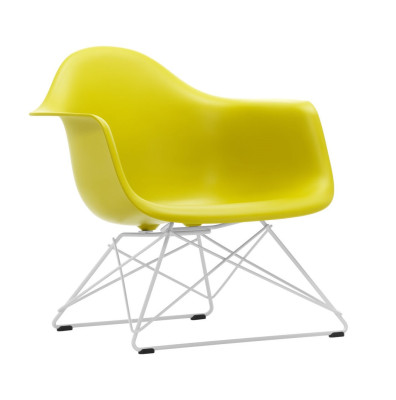 Fotel Eames Plastic Armchair LAR żółty - biała podstawa Vitra