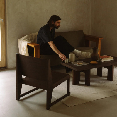 Fotel Easy Chair 01 ciemnobrązowe Frama