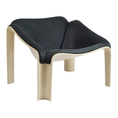 F300 Dunes Leather Anthrazite Gubi armchair