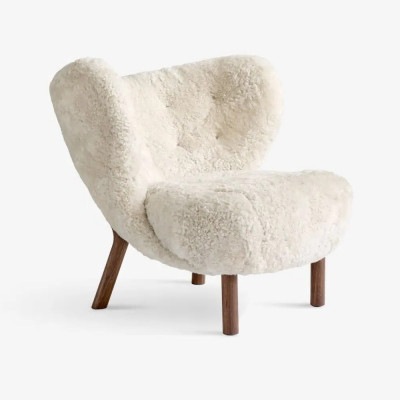Fotel Little Petra Vb1 Walnut Sheepskin Moonlight Andtradition