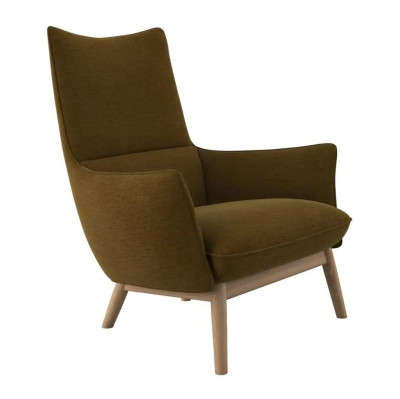 Fotel Martin Copparo Mustard Yellow naturalny dąb