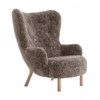 Fotel Petra VB3 Oak Sheepskin Sahara Andtradition