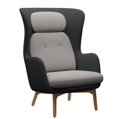 Fotel RO JH2 tkanina Christianshavn dark grey + Christianshavn beige Fritz Hansen
