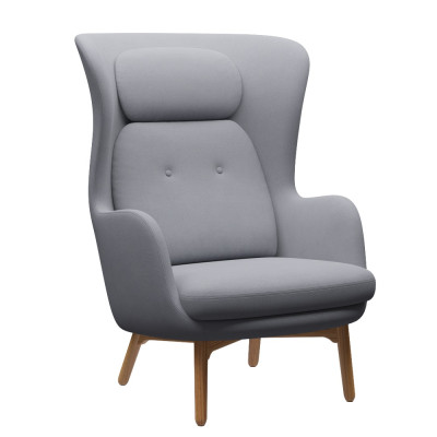 Fotel RO JH2 tkanina Christianshavn light grey Fritz Hansen