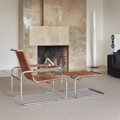 Fotel S 35 L Skórzany Brązowy Thonet