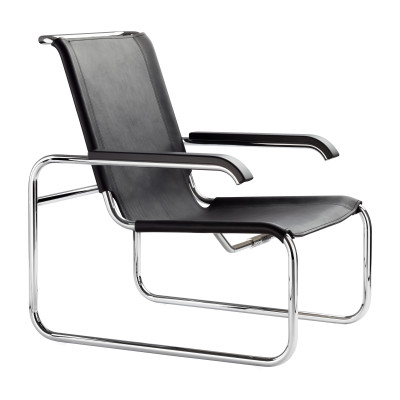 Fotel S 35 L Skórzany Czarny Thonet