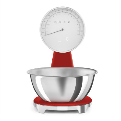 Waga kuchenna cyfrowa 50's style czerwona Smeg