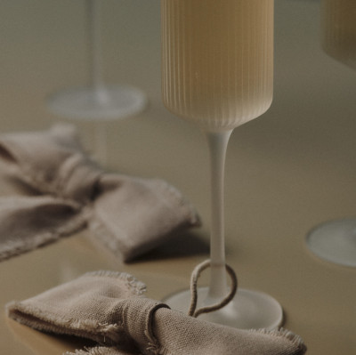 Kieliszki do szampana Ripple Flutes 2 szt. oszronione Ferm Living
