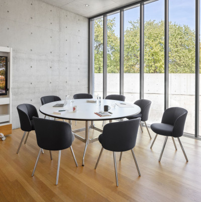 Krzesło Mikado side chair aluminium polerowane - Plano Dark Grey Vitra