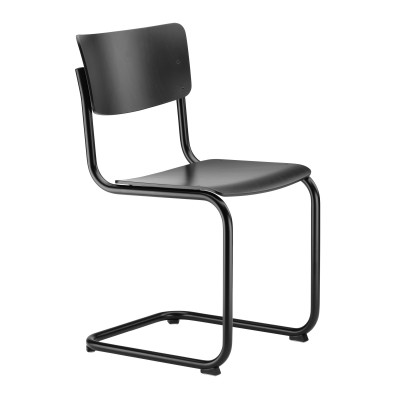 Krzesło S 43 Gładkie Czarne Thonet