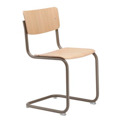 Krzesło S 43 Gładkie Dębowo-Beżowe Thonet