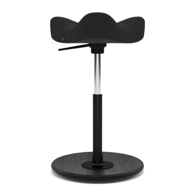 Krzesło ergonomiczne Move ciemnoszare, czarne drewno Varier
