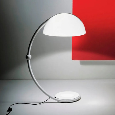 Lampa podłogowa Serpente biała Martinelli Luce