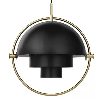 Lampa Wisząca Multi-Lite 32 cm Brass Soft Black Semi Matt Gubi