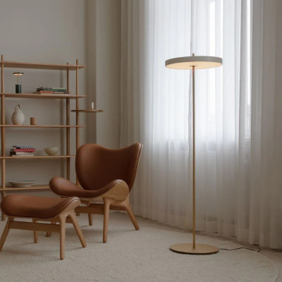 Lampa podłogowa Asteria perłowa biel Umage