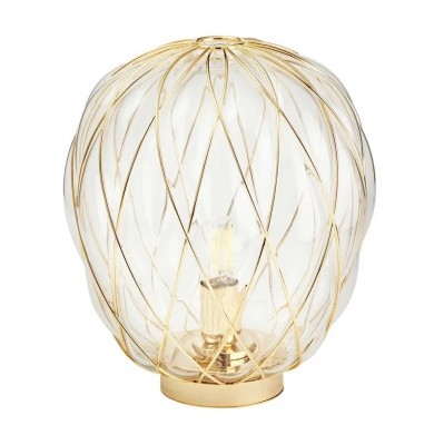 Lampa stołowa Pinecone 36 cm transparentno-złota Fontana Arte