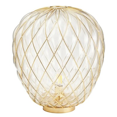 Lampa stołowa Pinecone 52 cm transparentno-złota Fontana Arte