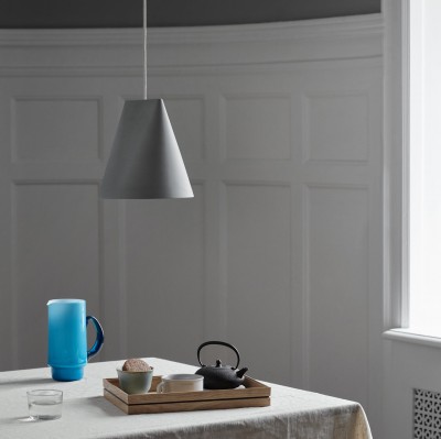 Lampa wisząca Ceramiczna Wide jasnoszara Moebe