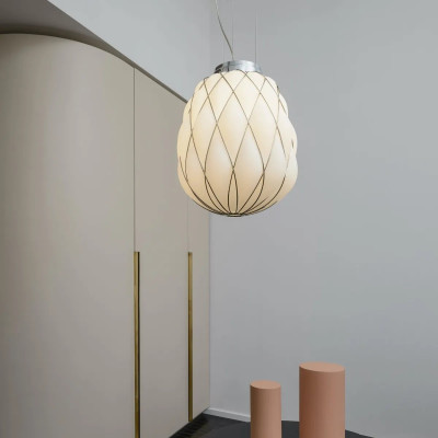 Lampa wisząca Pinecone 30 cm chromowana Fontana Arte