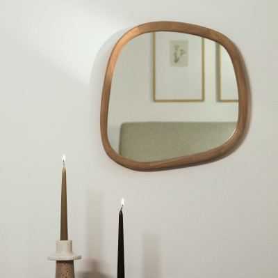 Lustro ścienne Alura 47 cm naturalne Kave Home