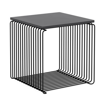 Moduł Panton Wire 34,8 × 34,8 × 34,8 cm z półką czarny Montana