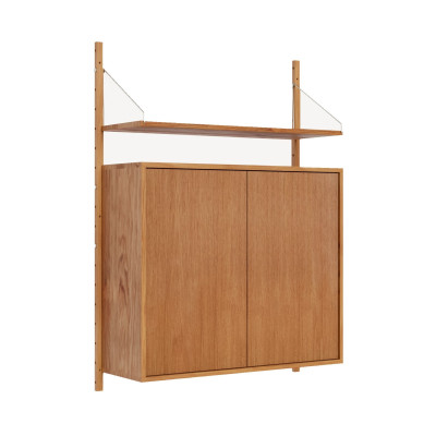 Regał ścienny z szafką 114 cm Frama