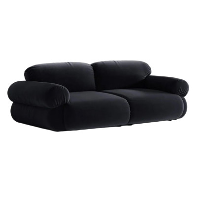 Sofa 3-osobowa Ophelia niebieski welur Micadoni