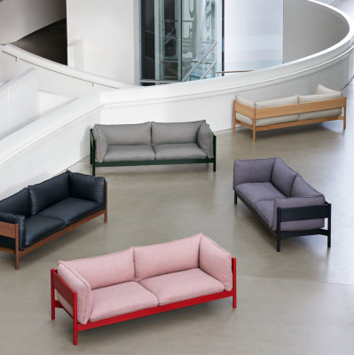 Sofa Arbour 3 osobowa Hallingdal 220 - czerwony lakierowany buk HAY