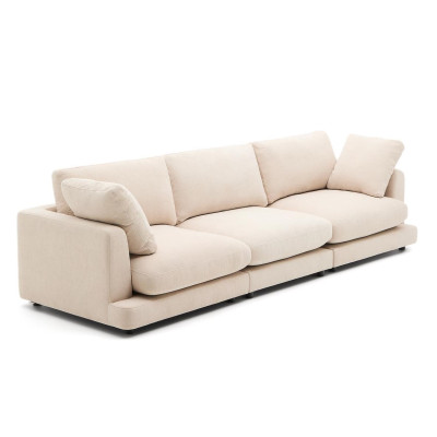 Sofa Gala 4 osobowa beżowa Kave Home