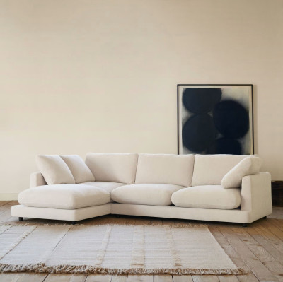 Sofa Gala z lewym szezlongiem beżowa Kave Home