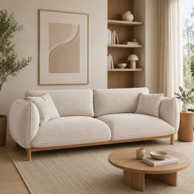 Sofa 3-osobowa Ada jasnobeżowa Micadoni