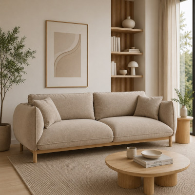 Sofa 3-osobowa Ada piaskowa Micadoni