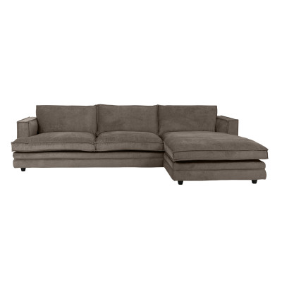 Sofa Agir Z Szezlongiem 285X155 Cm Velvety Taupe Furninova