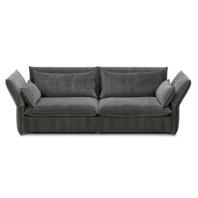 Sofa Mariposa 3-seater Iroko Dark Grey Vitra