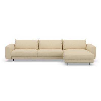 Sofa Samba Z Szezlongiem 351X163 Cm Kremowa Furninova