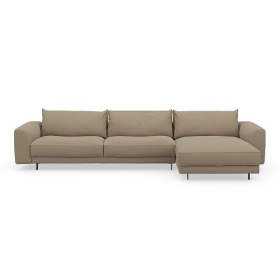 Sofa Samba Z Szezlongiem 351X163 Cm Piaskowa Furninova