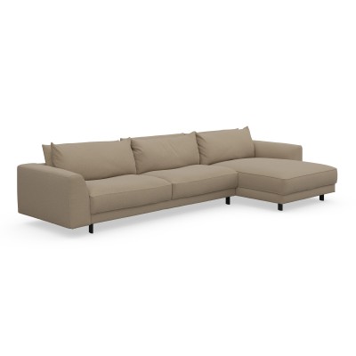 Sofa Samba Z Szezlongiem 351X163 Cm Piaskowa Furninova