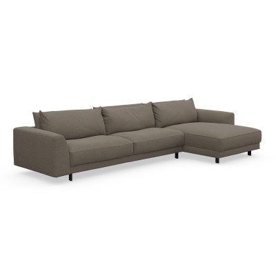 Sofa Samba Z Szezlongiem 351X163 Cm Szara Furninova