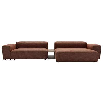 Sofa modułowa Edda ze stolikiem Spicy Copper Brown Sits