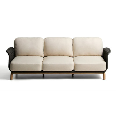 Sofa ogrodowa Alipa 3-osobowa ciemnoszara kave home